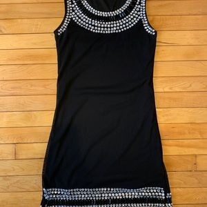 Black Bodycon Dress w/ Rhinestones, size M